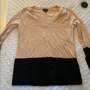 Club Monaco pink color block sweater